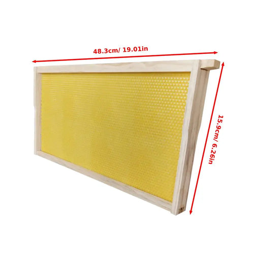 10 pcs cadre assemblé avec plaque de fondation en plastique pour ruche dadant, 483*168 mm.