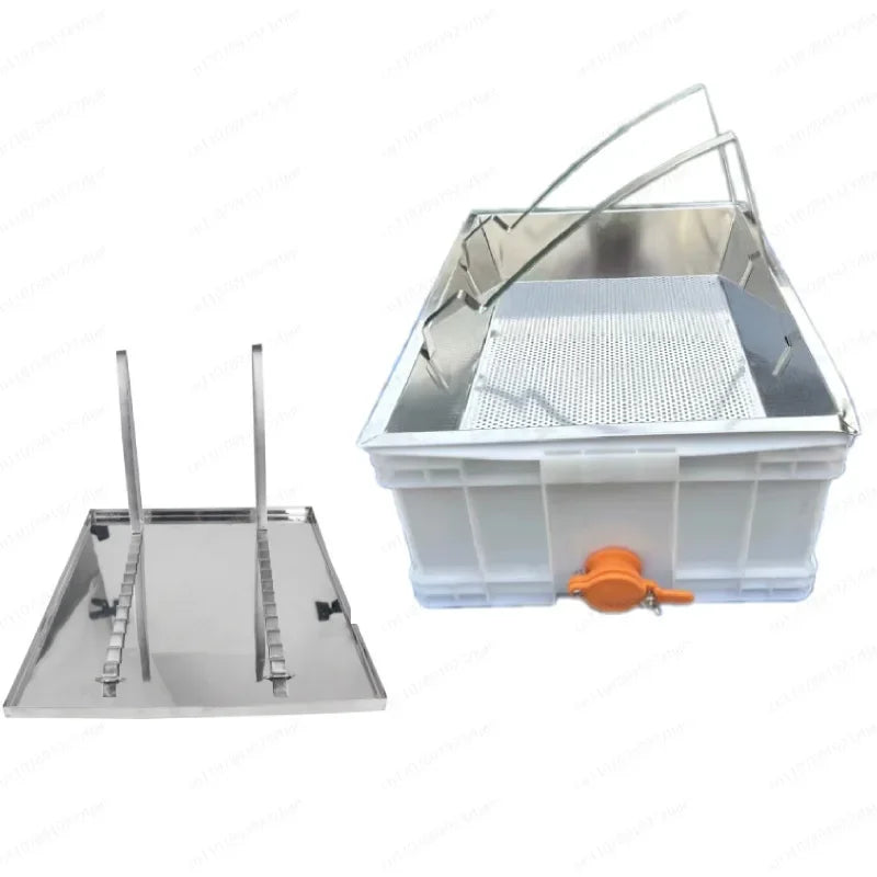 Support pour extraction de miel, plateau filtrant.