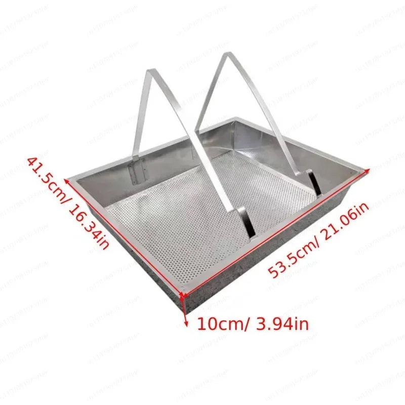 Support pour extraction de miel, plateau filtrant.
