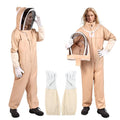Ensemble apiculteur et apicultrice professionnel ventilé corps complet  avec gants coton